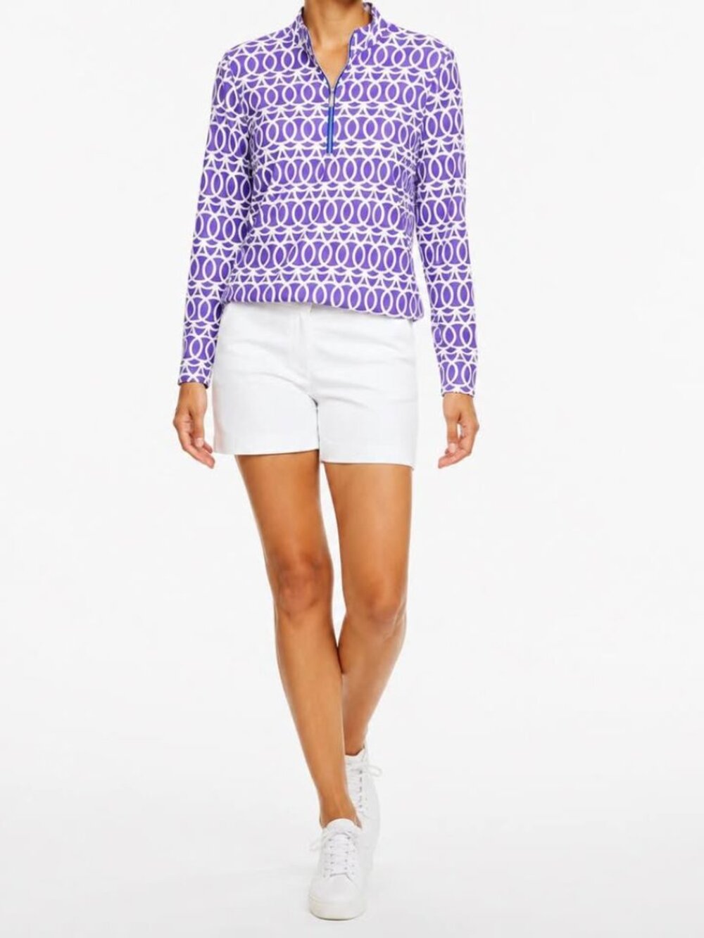 Lulu-B Colorful Comfy 1/4 Zip Purple Athleisure Pullover Long Sleeve [size M]
